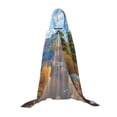 thumbnail image 7 of Honeii Snowy Mountain Photography Bear Print Poncho Cape, Cloak Coat, Snuggly Hooded Wearable Blanket, Hooded Cape For Teenagers,Halloween Costumes-Large, 7 of 7