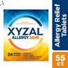 XYZAL Adult Allergy 24HR (55 Ct), Allergy Relief Tablets | For sneezing; itchy, watery eyes; runny nose; itchy nose or throat