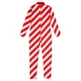 thumbnail image 4 of Zaldita Girls Boys Christmas Elf Striped Unitard Jumpsuit Long Sleeve Romper Xmas Party Cosplay Red 10, 4 of 7