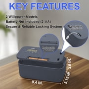 Timed Lock Box - Unplug from Cell Phones, Video Games, Socials, Snacks, Distractions - Time Locking Container - 30 Days Max Timer - Habit Control Tool - Gray