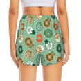 thumbnail image 4 of Uemuo Christmas Donuts Pattern Women's Athletic Shorts High Waisted Running Shorts with Liner Pockets Gym Elastic Workout Shorts-Large, 4 of 9