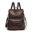 thumbnail image 4 of Bolsa Mochila unisex Mochilas antirrobo de viaje de gran capacidad de cuero impermeable JShteea Para Estrenar, 4 of 8