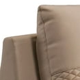 thumbnail image 2 of Leatherette Chair with Tufted and Diamond Stitched Backrest, Beige, 2 of 5