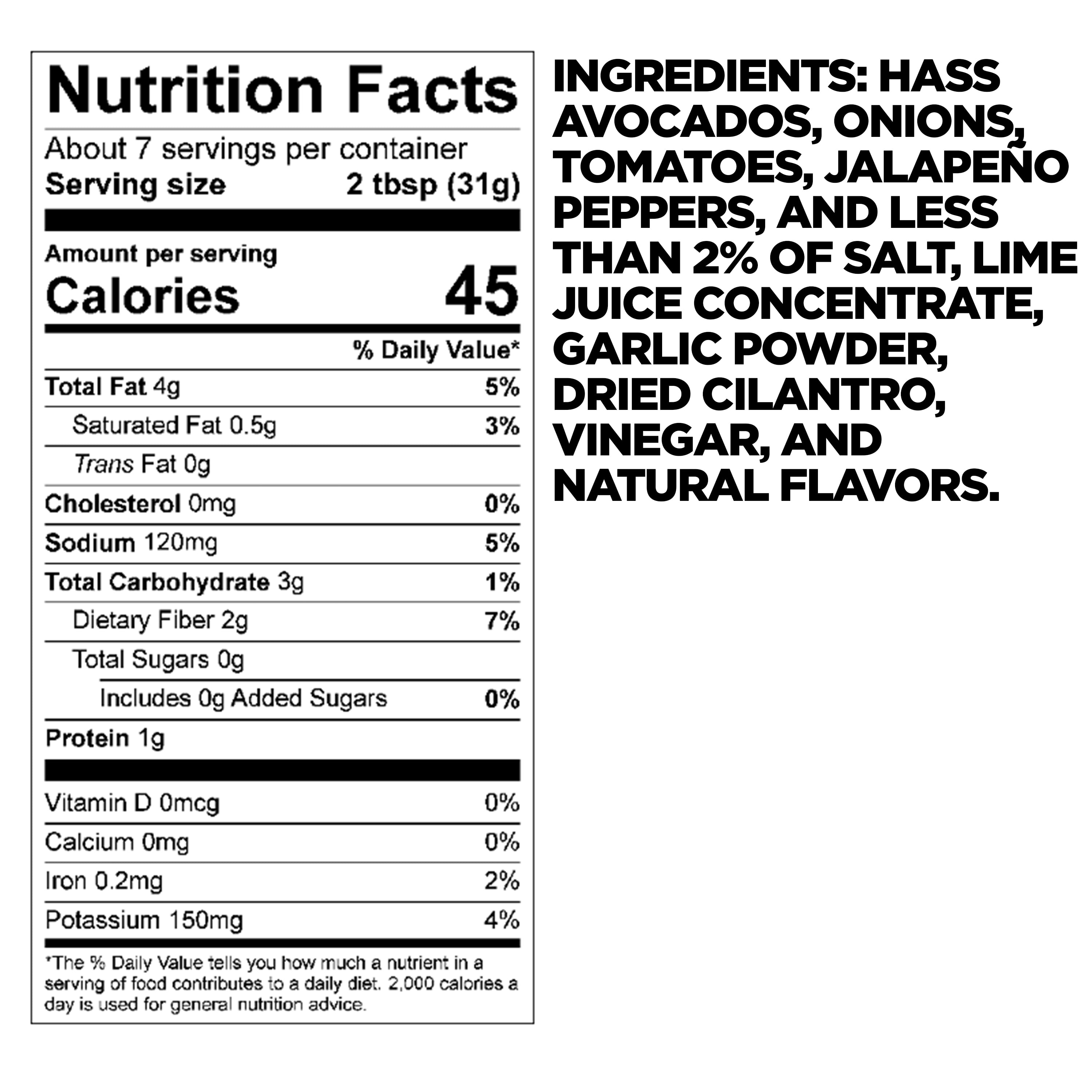 Tostitos Chunky Guacamole, Mild Hint of Lime, 8 oz Tub