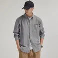 thumbnail image 2 of Camisa de hombre negra con bolsillo, camisas a rayas para hombre, cosas baratas, elegantes, estilo coreano, cuello regular, tops Xxl, ropa social normal, 2 of 5