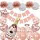 thumbnail image 1 of Set de globos para cumpleaños, oro rosa, mylar, champán, 34 unidades, 1 of 1