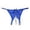 Blue, variant on Women's Panties Pure Color Lace Crotchless Panties with Transparent Beads and Gentle Massage Function for Women Red M