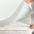 thumbnail image 3 of 3 Inch Memory Foam Mattress Topper Twin Size Gel Memory Foam Cooling Mattress Topper Mattress Pad Cover for Back Pain Bed Topper with Washable Cover, 3 of 11