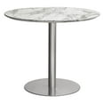 thumbnail image 3 of Stella 36" Round Dining Table w/ Faux Marble Top and Brushed Silver Metal Base by Diamond Sofa, 3 of 6