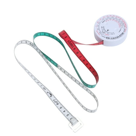 

150cm BMI Body Mass Index Tape Measure Body Fat Caliper Weight Loss Calculator