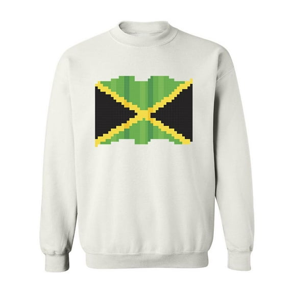 Flag Of Jamaica. Pixel Art  Sweatshirt Men -Image by Shutterstock, Male x-Large