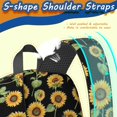 thumbnail image 5 of Sunflower Black Pattern 17" Waterproof Oxford School Backpacks for Teens, S-Shape Padded Straps, for School, Travel, Hiking, Camping, 5 of 5