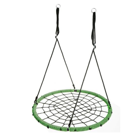 40" Hanging Chair Spider Mesh Design Multi-seater Yard kids Round sport Swing Chair for Garden Park