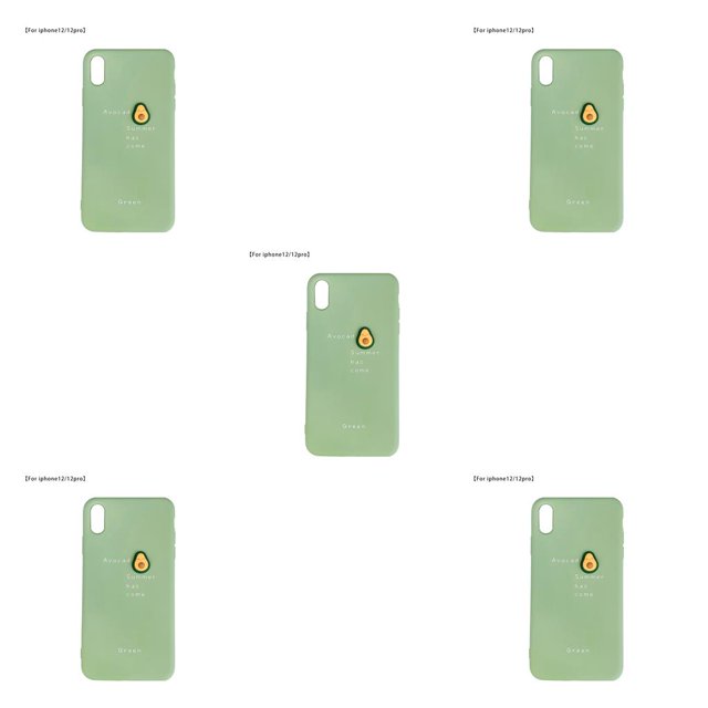 Sidaley 3D Fruit Mobile Phone Case TPU Cubierta de protección a prueba de golpes, Reemplazo para 12/12 Pro, Aguacate Type2 NO2