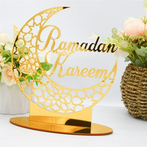 TopLLC Eid Acrylic Home Ornament, Mubarak Decoration Ramadan Decoration Eid Mubarak Islamic Pendant Eid Al Adha Party Supplies Ramadan Kareem Gift on Clearance