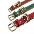 thumbnail image 4 of Didog Soft Leather Dog Collar Heavy Duty Durable Brass Buckle for Small Medium Large Dogs Brown Red Green, 4 of 6