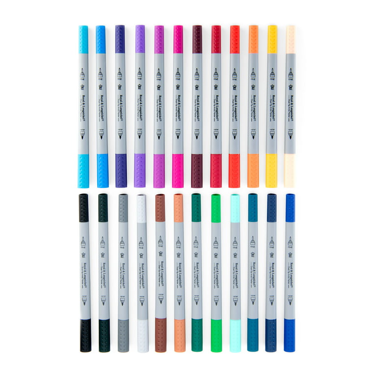 21pc Dual Tip Illustration Markers, Broad and Fine Tip, Markers