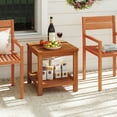thumbnail image 2 of Gymax Table d'Appoint Adirondack à 2 Niveaux avec Plateau à Lattes et Tablette de Rangement pour Jardin, 2 of 10