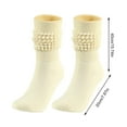 thumbnail image 2 of Slouchy Socks for Women, Yigetop Medium High Tube Bubble Socks Fashionable and Versatile Socks Men and Women Socks of The Same Style Scrunch Socks Women Coffee One Size, 2 of 3