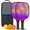 Black-2, variant on Pickleball Paddles Set Of 2, Fiberglass Surface, Fluid Smoke Aurora Art Style, 4 Balls & Bag