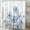 Blue and White Floral, variant on Rustic Farmhouse Shower Curtain,Floral Shower Curtains Sets for Bathroom,Retro Country Teal Wooden Barn Board Waterproof Fabric Stall Bath Curtain with 12 Hooks 72x72in