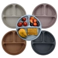 thumbnail image 3 of Suction Plates for Babies & Toddlers | 100% Silicone | Plates Stay Put with Suction Feature | Divided Design | Microwave & Dishwasher Safe | 3 Pack, 3 of 5