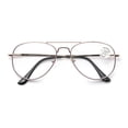 thumbnail image 2 of V.W.E. Metal Tear Drop Progressive Reading Glasses - Zero Power On Top - Clear No Line Reader - AR +1.50, 2 of 4