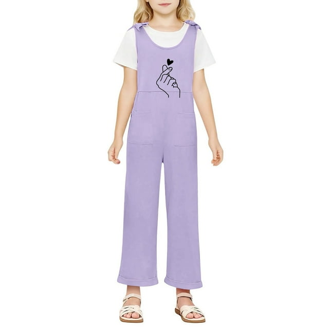 Combinaisons pour Filles Enfants Extérieur Décontracté Col Rond Taille 140