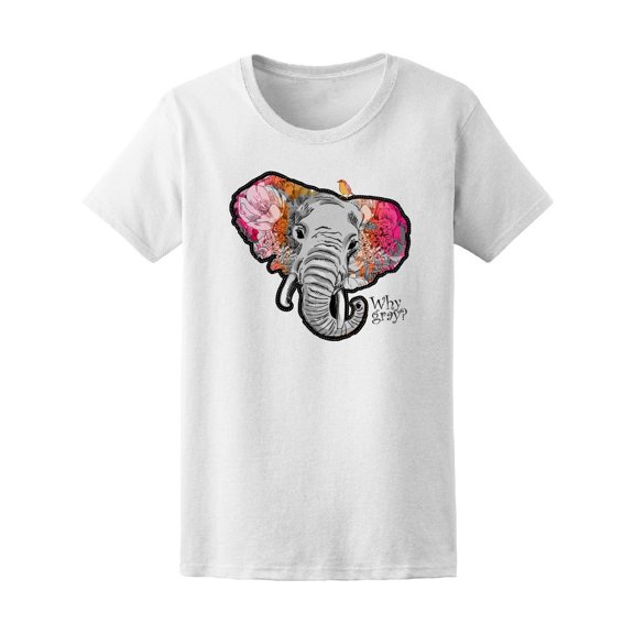 Psychedelic Elephant With Flower Tee Women's -Image by Shutterstock