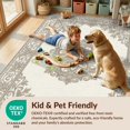 thumbnail image 4 of Design&I 8'x10' Washable Area Rug Beige Latte Boho Taupe Ivory Delicate Scrolling Balanced Farmhouse for Living Room, Family Extra Large Skid-Resistant Low Profile, 4 of 7