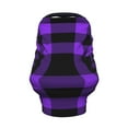 thumbnail image 2 of Haiem Purple Buffalo Plaid Baby Nursing Cover & Nursing Poncho - Multi Use Cover for Baby Car Seat Canopy, Stroller Cover, 360°Full Privacy Breastfeeding Coverage, 2 of 9