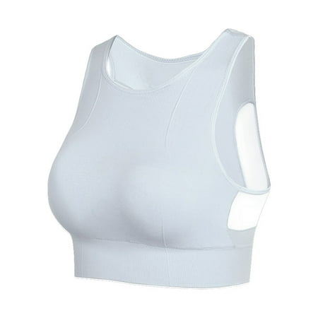 

LBECLEY Corset Bodysuit Bunny Women Sports Bra Mesh Back Yoga Bra with Cups High Impact Workout Gym Activewear Bra Firm Full Bodysuit White Xxl