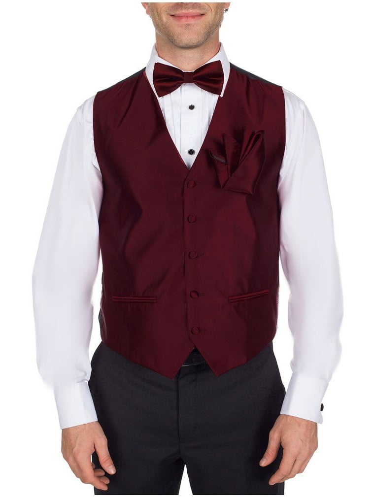 Amazon.com: S.H. Churchill & Co. Boys Burgundy 5 Piece Vest Set with White  Dress Shirt - Includes Bow Tie, Long Tie, Pocket Hanky - Size 16: Clothing,  Shoes & Jewelry