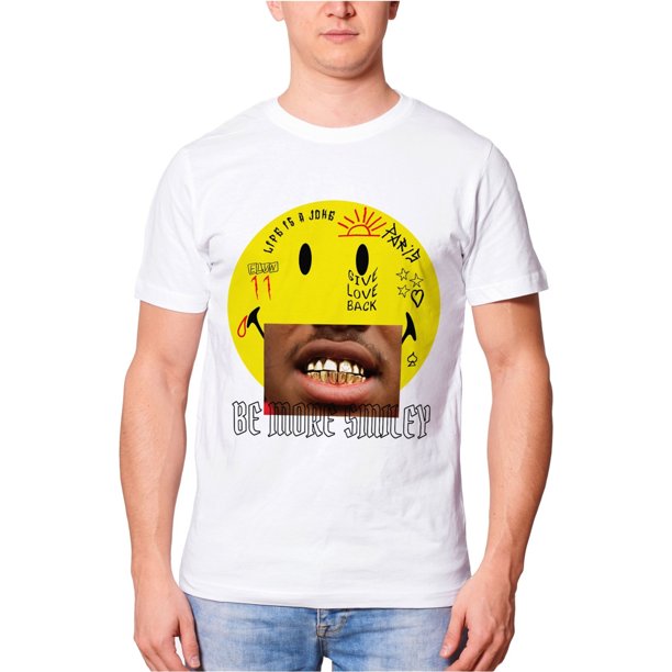 Elevenparis Hombre Lambel Camiseta gráfica blanca L