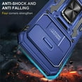 thumbnail image 4 of KOMI for Google Pixel 9a Case with Screen Protector and with Camera Cover, 360°Military Grade Rotatable Kickstand (Heavy Duty) Shockproof Protective, Case for Google Pixel 9a Blue, 4 of 5