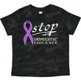 thumbnail image 3 of Inktastic Stop Domestic Violence-purple Ribbon Boys or Girls Toddler T-Shirt, 3 of 5