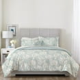 thumbnail image 1 of Wabasso Light Blue Floral King Bed-in-a-bag, 1 of 1