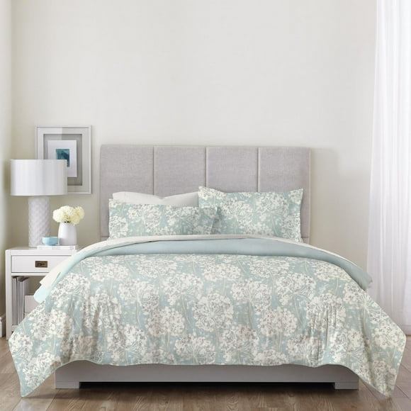 Wabasso Light Blue Floral King Bed-in-a-bag