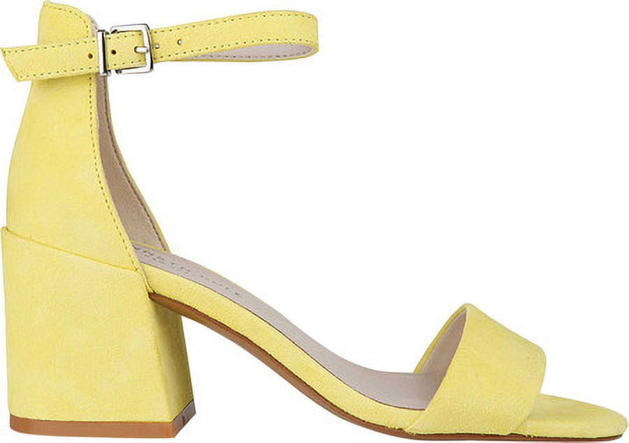 Kenneth Cole Women’s Ginger Heeled Sandal – Strappy Kitten Heel With Buckle & Toe Ring