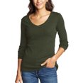 thumbnail image 3 of Eddie Bauer Ladies Long Sleeve Tee, 2-pack (Olive/Rose, Medium), 3 of 5