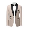 thumbnail image 1 of Traje de fiesta de esmoquin Formal ajustado Terno Masculino ajustado para hombre/chaqueta de Blazers de boda para novio, abrigo de vestir de talla asiática, 1 of 5