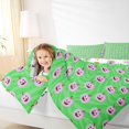 thumbnail image 3 of Feelyou Cute Pumpkin Full Size Bedding Sets, Hippie Swirl Full Size Bed in a Bag, Green Purple, Halloween Reversible, 7 Pieces, 3 of 7