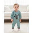 thumbnail image 3 of BemeyourBBs Newborn Baby Boy Duck Hunting Outfits Romper Spring Fall Winter Clothes Cute Mallard Embroidery Plaid Long Sleeve Jumpsuit One Piece Outfit, 3 of 9