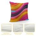 thumbnail image 4 of Nawypu  Retro 70s Pink and Orange Swirls Waves Abstract Pattern Pillow Covers Decorative Throw Pillowcase Square Couch Cushion Cover for Home Decor Sofa Living Room Bed Car Sofa, 4 of 5