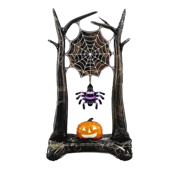 Mom's Best Conjunto de globos de calabaza con red de araña para fiesta de Halloween