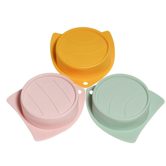 3Pcs Silicone Pet Can Lids Sealing Caps Pet Storage Can Lids (Assorted Color)