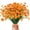 Orange Daisy, variant on 6 Bundles Artificial Fall Flowers, Outdoor Flowers Shrubs for Autumn Floral Arrangement Hanging Baskets Home Garden Decor (Fall )