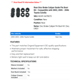 thumbnail image 2 of Rear Disc Brake Caliper Guide Pin Boot Kit - Compatible with 2003, 2005 - 2006 Toyota Corolla - Carlson, 2 of 2