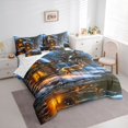 thumbnail image 3 of jejeloiu Woodland Animal Deer 7 Pieces Bedding Comforter Set,Rusticchristmas Flowers Full Bedding Set,Hello Winter Fitted Sheet Flat Sheet For Boys Teens,Luxury Bedroom Decor Reversible, 3 of 8