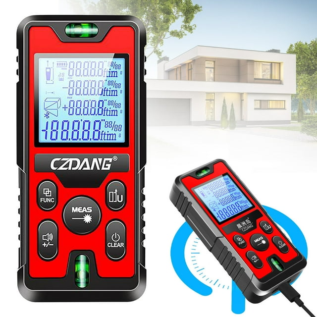 Mesureur de Distance à Distance, Ruban Électronique Portatif avec Écran LCD, Outil Rechargeable pour les Besoins de Mesure en Intérieur et Extérieur dans les Projets de Construction